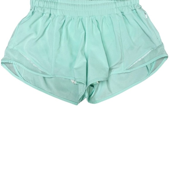 lululemon athletica Mint Green Toothpaste Athletic Shorts - Picture 1 of 7